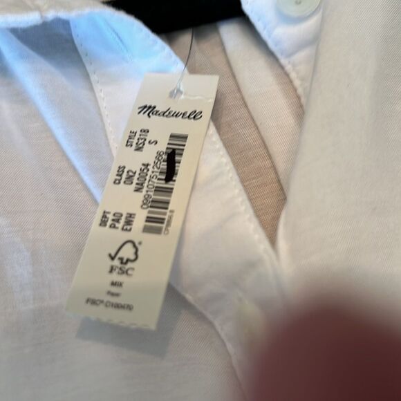 NWT Madewell Cap-sleeve A-line Top Small - Picture 8 of 8